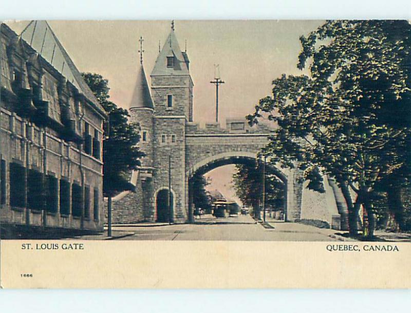 Unused Divided-Back TOWN VIEW SCENE Quebec City QC o0772