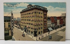 Harrisburg PA Metropolitan Hotel 1917 Ohio to Waynesboro Postcard B8