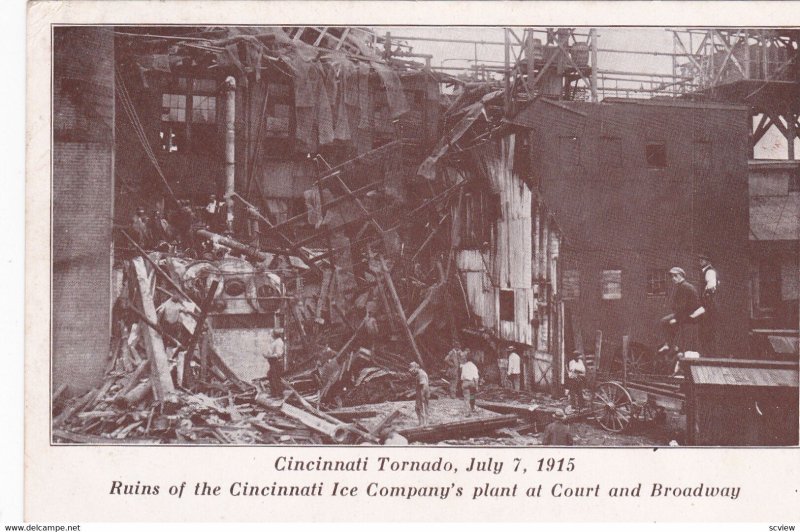 CINCINNATI , Ohio , 1915 , Tornado Damage , Cincinnati Ice Co. Plant