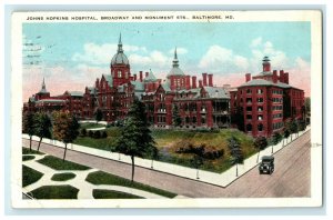 1927 Johns Hopkins Hospital, Baltimore Maryland MD Vintage Postcard 