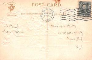 Artist Ellen Clapsaddle Valentines Day 1908 light postal marking on front