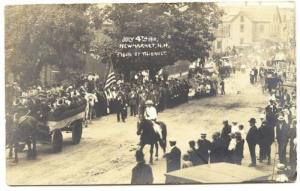 Newmarket NH Parade Dirt Street Root Beer Sign RPPC Real 