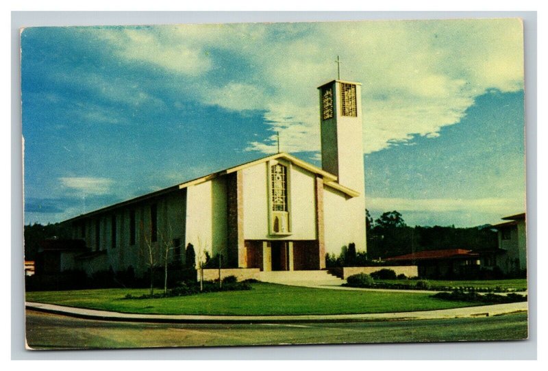 Vintage 1960's Postcard St. Eugene's Catholic Church Santa Rosa California