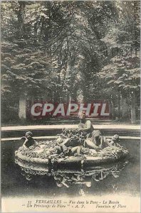 Postcard Old Versailles View Park in Basin Spring Flora