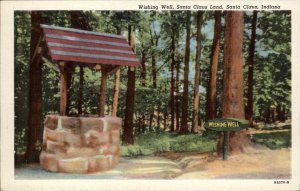 Santa Claus Indiana IN Santa Claus Land Wishing Well Vintage Postcard