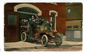 MI - Detroit. Detroit Fire Dept, Flying Squadron Fire Auto ca 1910. *See Back.