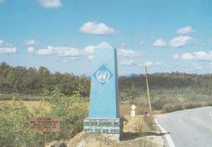 Demilitarized Zone Korean Army Boundary Military Postcard