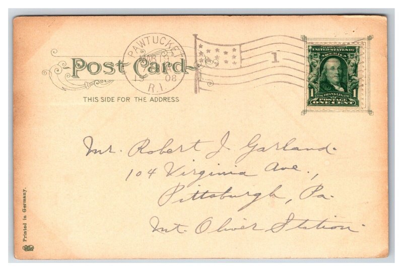 Roger Williams Park Casino Providence Rhode Island RI 1908 UDB Postcard R15