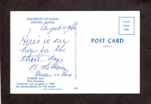 Me University of Maine Orono Maine Postcard UMO  Girl's Dorm Stodder Hall G