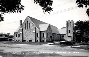 Real Photo Postcard Bethany Lutheran Church in Spencer, Iowa