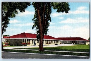 Janesville Wisconsin WI Postcard Lannon-Stone Motel Building Exterior View 1940