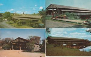 (4 cards) Shelburne VT, Vermont - Covered Bridge at Museum