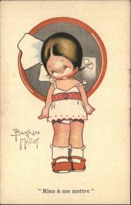 Beatrice Mallet - Rien a me mettre NOTHING TO WEAR Old Postcard