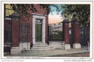 South Carolina Charleston Doorway At 14 Legare Street