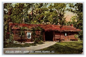 Log Cabin Glen Oak Park Peoria Illinois IL UNP DB Postcard Y2