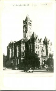 RPPC Halletsville Texas TX Lavaca County Courthouse  UNP Postcard