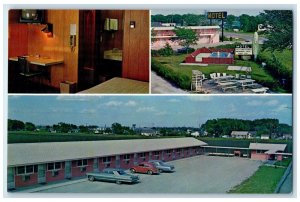 c1960's Aerial View Of all Corn Motel Exterior Shenandoah Iowa IA Cars Postcard