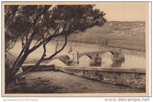 France Avignon Le Pont Saint Benezet vu du Rocher du Dom