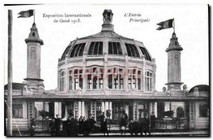 Postcard Old Ghent International Exhibition 1913 L & # main 39entree