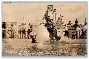 Cheyenne Kaiser Postcard RPPC Photo Dancing To Strangers Music Doubleday 1922