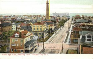 Vintage Postcard Bird's Eye View Showing Inlet Atlantic City NJ