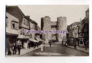 tq2073 - Kent - Town Bus Railways Horse & Carriage, at Canterbury - Postcard