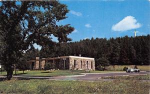 PALMYRA NEW YORK HILL CUMORAH MONUMENT BUREAU OF INFORMATION POSTCARD c1960s