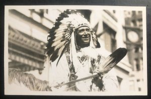 Mint Canada RPPC Postcard Native American Indian Calgary Stampede Blackfoot Para