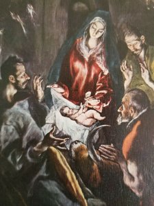 ADORATION OF THE SHEPHERDS BY EL GRECO.VTG UNUSED POSTCARD*P10