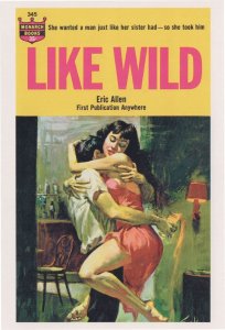 Like Wild Cheating Sisters Husband Adultery 1950s Risque Book Postcard