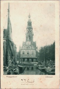 Netherlands Alkmaar Waaggebouw Vintage Postcard C172