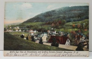 Catskill Mt Bird's Eye View of Fleischmans and Griffins Corners Postcard C11