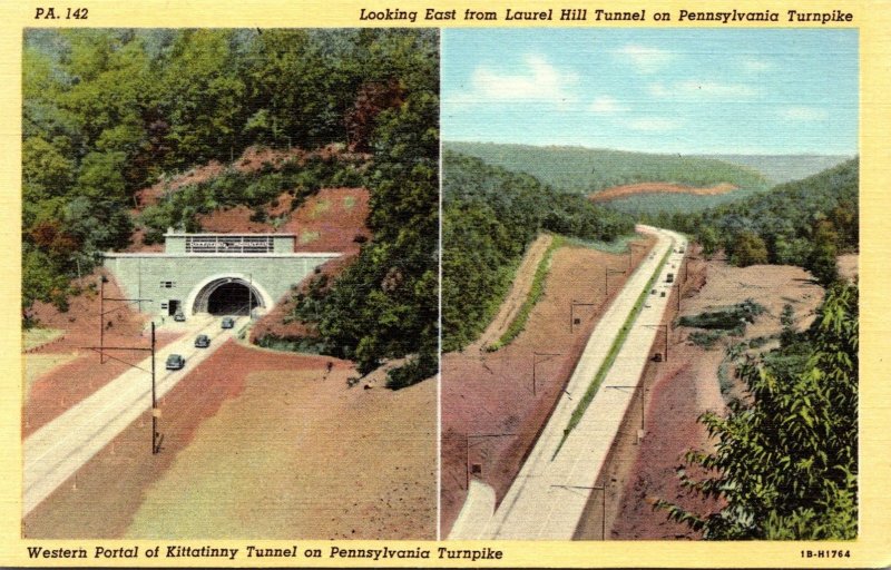 Pennsylvania Turnpike Western Portal Of Kittatinny Tunnel & Looking East From...