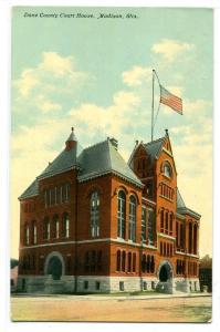 Dane County Court House Madison Wisconsin 1910c postcard