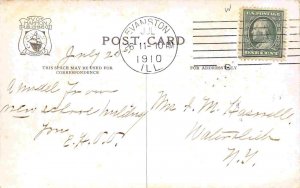 High School Evanston Illinois 1910 postcard