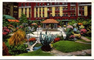 Georgia Savannah Hotel De Soto Japanese Garden 1936