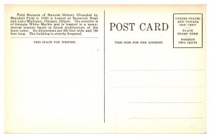 VTG Field Museum of Natural History, Chicago, IL Postcard