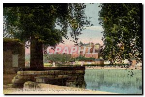 Postcard Old Saumur Maine et Loire landscape on the Loire and the Chateau