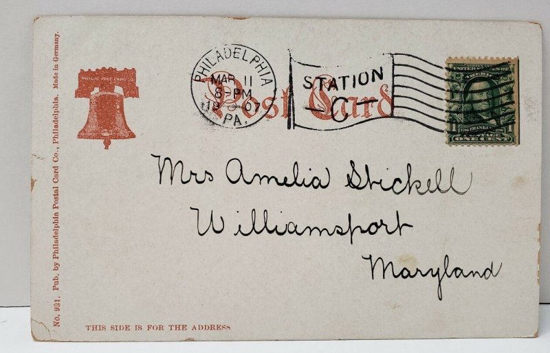 Philadelphia Pa. The Glen, Fairmount Park  c1907 View Postcard B9