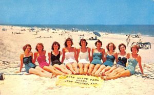 GULF SHORES State Park Beach BATHING BEAUTIES Alabama Pinup c1950s Vintage