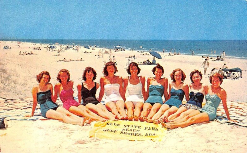 Gulf Shores State Park Beach Bathing Beauties Alabama Pinup C1950s Vintage United States 