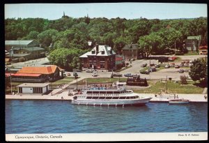 Canada Ontario GANANOQUE with Gananoque Boat Line Cruise Boat in Dock - Cont'l