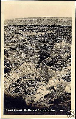 hawaii, KILAUEA, The House of Everlasting Fire 30s RPPC