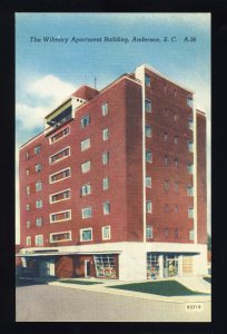 Anderson, South Carolina/SC Postcard, Wilmary Apartment Building