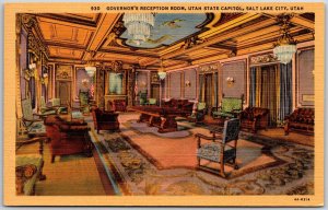 Governor's Reception Room Utah State Capitol Salt Lake City Utah UT Postcard