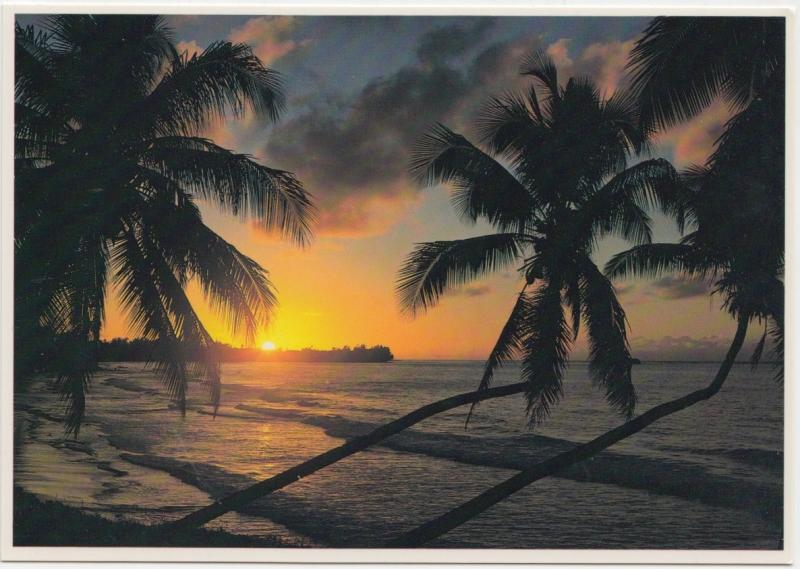 A lovely tropical sunset, Hawaii, unused Postcard