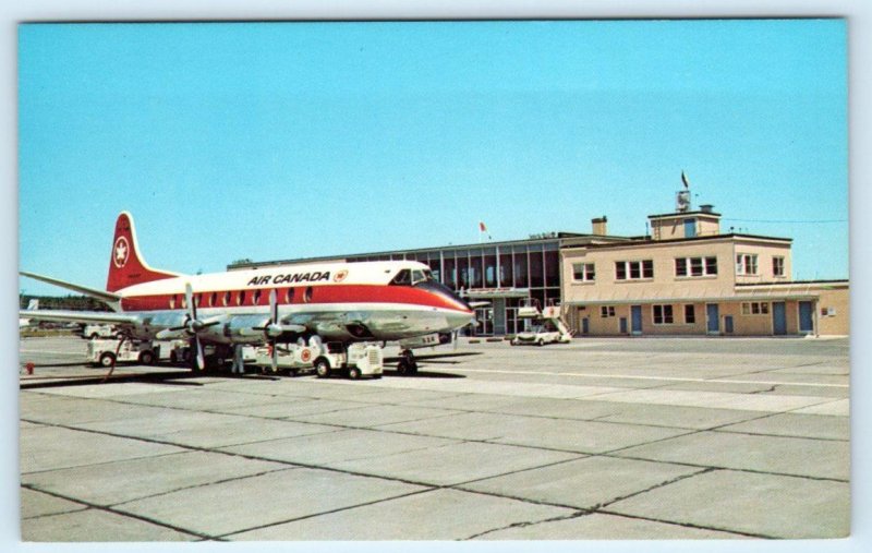 ST. JOHN, New Brunswick ~ Air Canada Viscount MUNICIPAL AIRPORT c1960s Postcard
