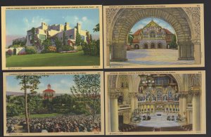 lot of 4 CA PALO ALTO Stanford University Exterior, Interior Campus Church Linen