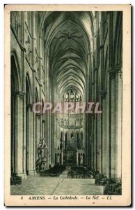 Old Postcard Amiens Cathedral Nave