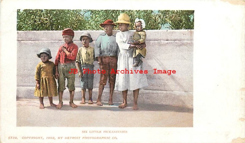 313567-Black Americana, Detroit Photographic No 5738, UDB, 6 Little Children